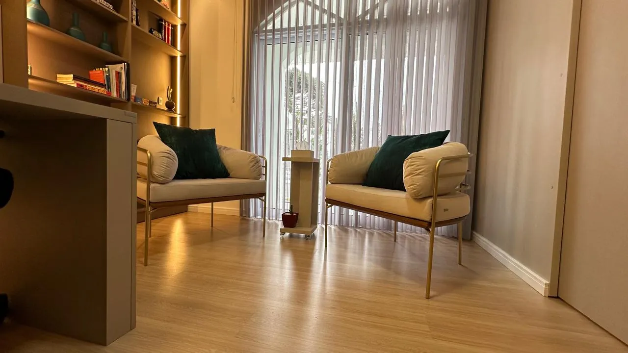 Detalhe do consultório de psicologia Espaço Ficar Bem em Lages, Santa Catarina